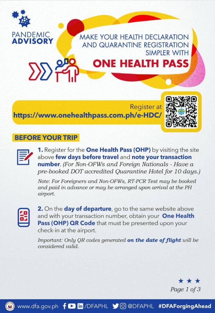 How to Register in One Health Pass For Filipinos